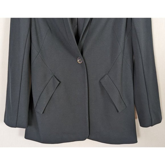 Soft Surroundings long sleeve one button black Slanted pockets comfortable blaze - Picture 3 of 8